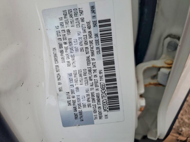 68798296 :رقم المزاد ، JM3TB3CV7E0434687 vin ، 2014 Mazda Cx-9 مزاد بيع