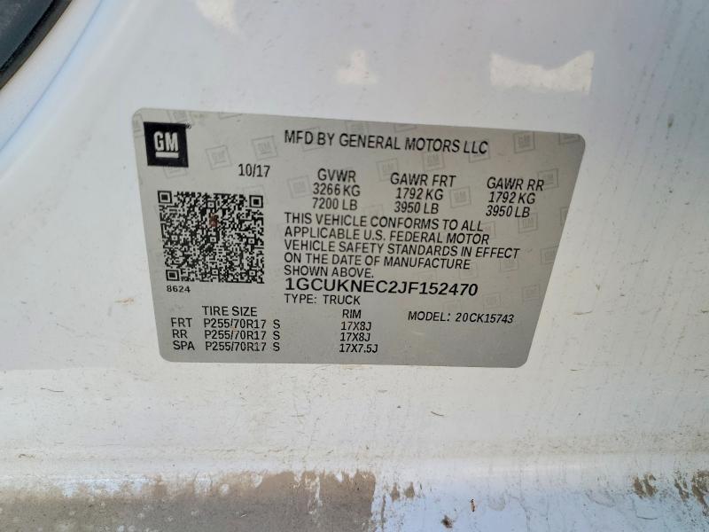 Продаж на аукціоні авто 2018 Chevrolet Silverado, vin: 1GCUKNEC2JF152470, номер лоту: 67514036