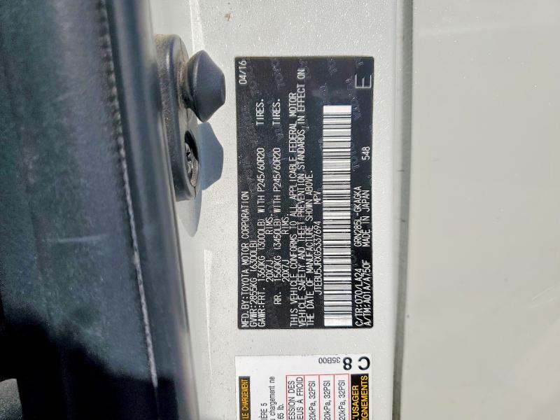 Aukcja sprzedaży 2016 Toyota 4runner, vin: JTEBU5JRXG5337694, numer aukcji: 69626876