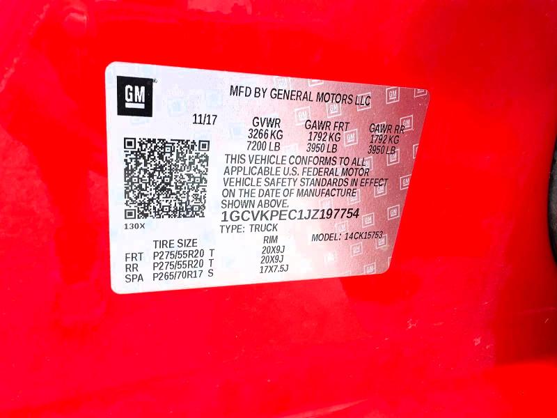 Aukcja sprzedaży 2018 Chevrolet Silverado, vin: 1GCVKPEC1JZ197754, numer aukcji: 68027946