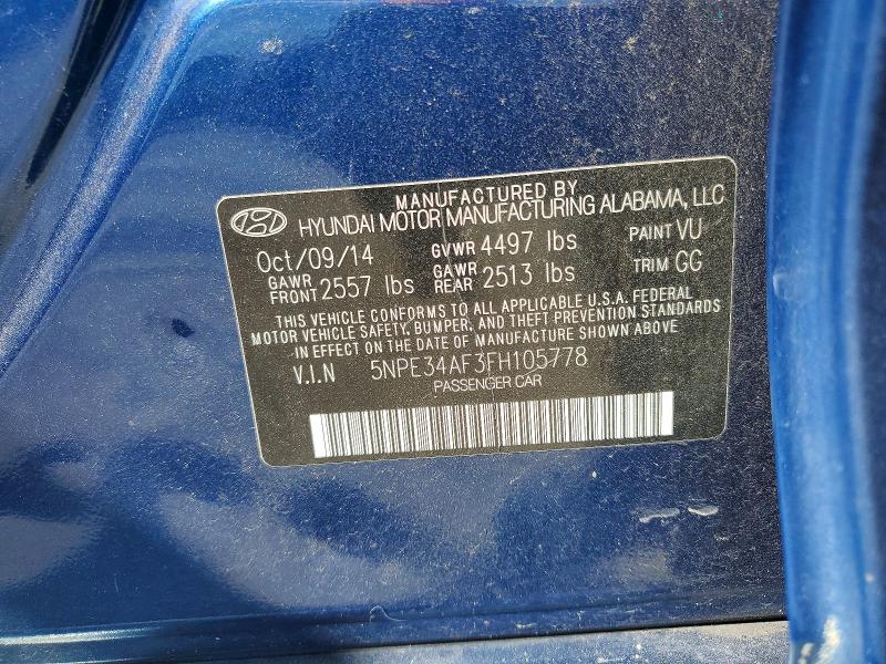 Aukcja sprzedaży 2015 Hyundai Sonata, vin: 5NPE34AF3FH105778, numer aukcji: 69509216