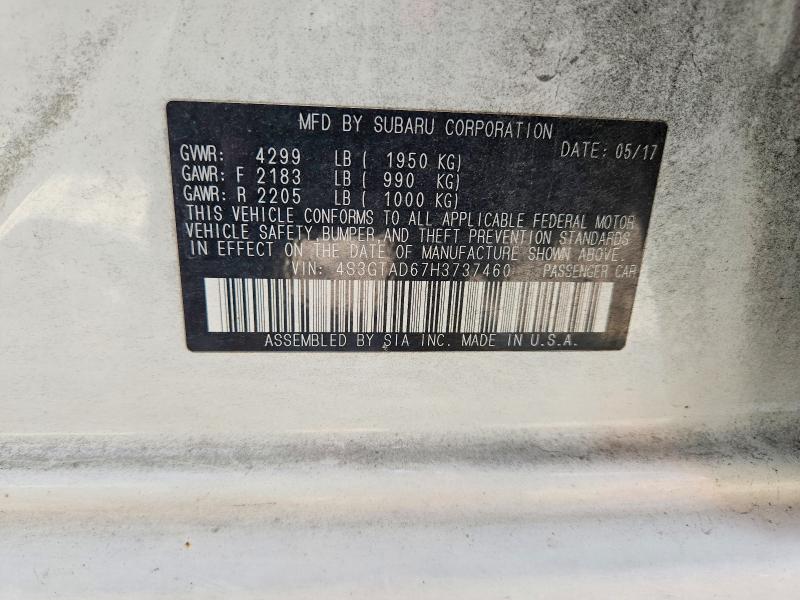 69893236 :رقم المزاد ، 4S3GTAD67H3737460 vin ، 2017 Subaru Impreza مزاد بيع