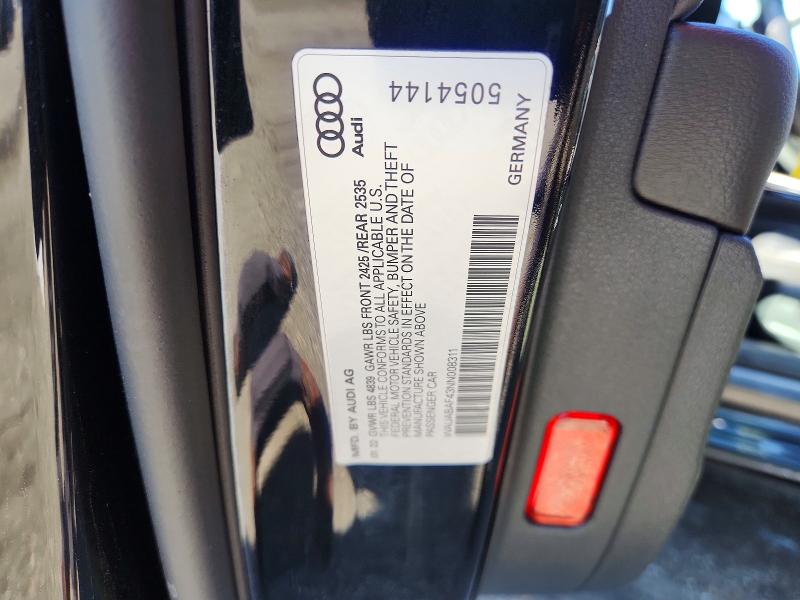 Продажа на аукционе авто 2022 Audi A4, vin: WAUABAF43NN008311, номер лота: 69730756