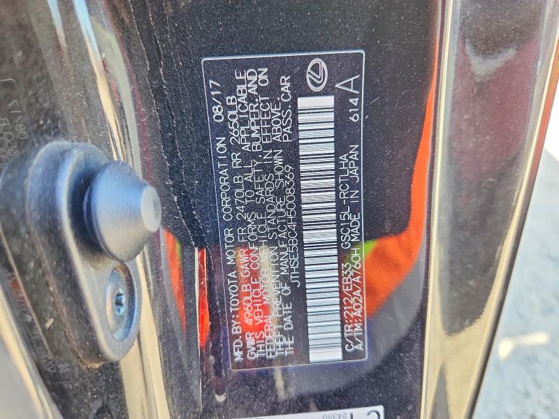 69173386 :رقم المزاد ، JTHSE5BC4H5008369 vin ، 2017 Lexus Rc مزاد بيع