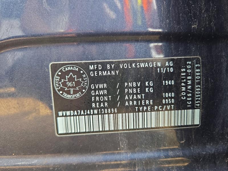 Продажа на аукционе авто 2011 Volkswagen Golf, vin: WVWDA7AJ4BW138896, номер лота: 68773576
