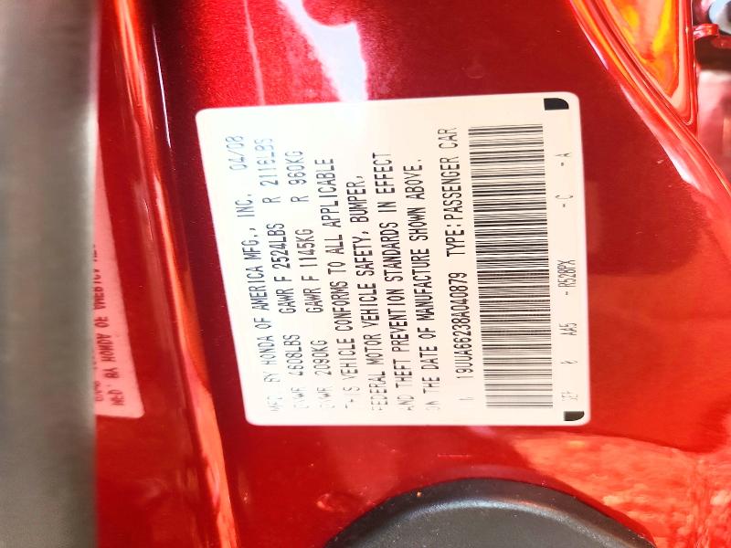 68785406 :رقم المزاد ، 19UUA66238A040879 vin ، 2008 Acura Tl مزاد بيع