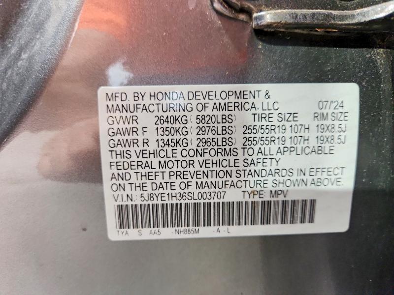 68812356 :رقم المزاد ، 5J8YE1H36SL003707 vin ، 2025 Acura Mdx مزاد بيع