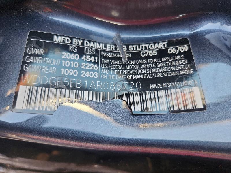 Продажа на аукционе авто 2010 Mercedes-benz C, vin: WDDGF5EB1AR086720, номер лота: 70619856
