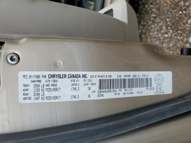 67833836 :رقم المزاد ، 2D8HN44E49R619643 vin ، 2009 Dodge Grand Caravan مزاد بيع
