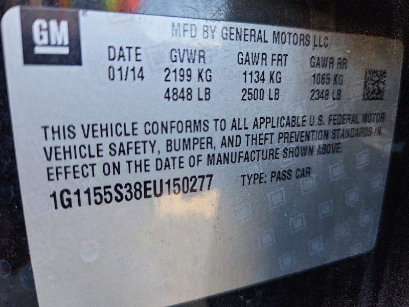 Auction sale of the 2014 Chevrolet Impala, vin: 1G1155S38EU150277, lot number: 71080076