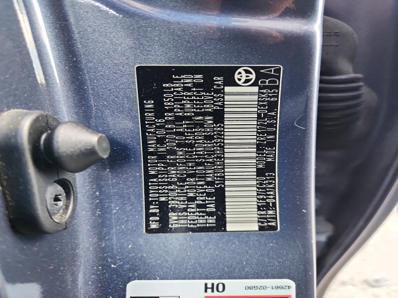 Продаж на аукціоні авто 2017 Toyota Corolla, vin: 5YFBURHE3HP592285, номер лоту: 70083596