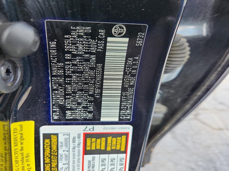 2017 Toyota Camry მანქანა იყიდება აუქციონზე, vin: 4T1BF1FK7HU655648, აუქციონის ნომერი: 68225316