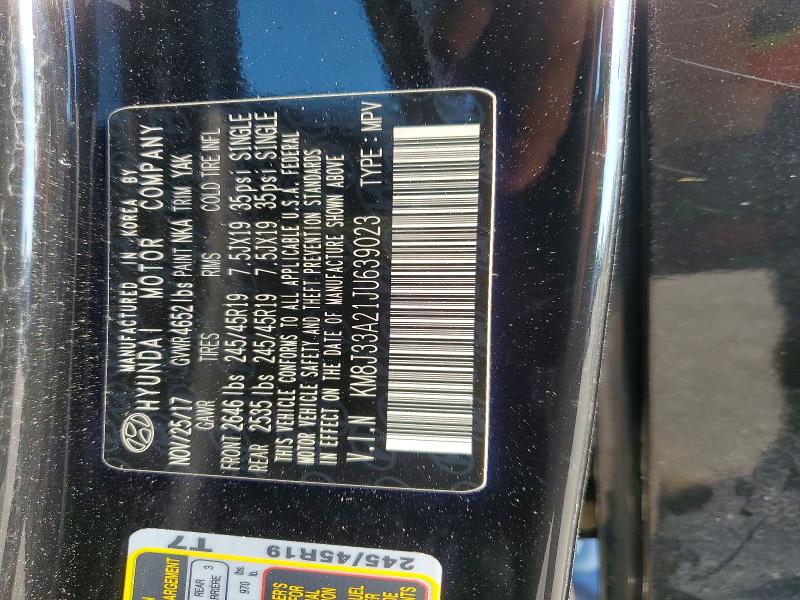 67642666 :رقم المزاد ، KM8J33A21JU639023 vin ، 2018 Hyundai Tucson مزاد بيع