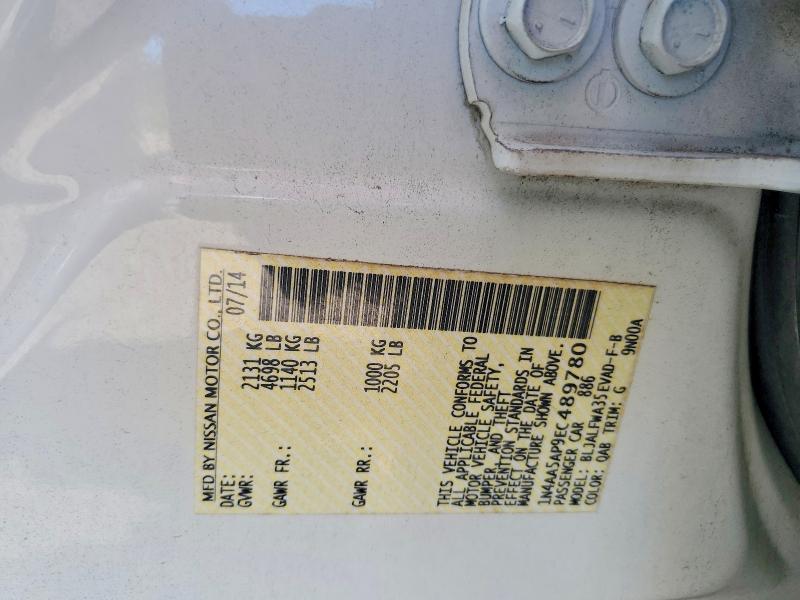 Продажа на аукционе авто 2014 Nissan Maxima, vin: 1N4AA5AP9EC489780, номер лота: 68017686