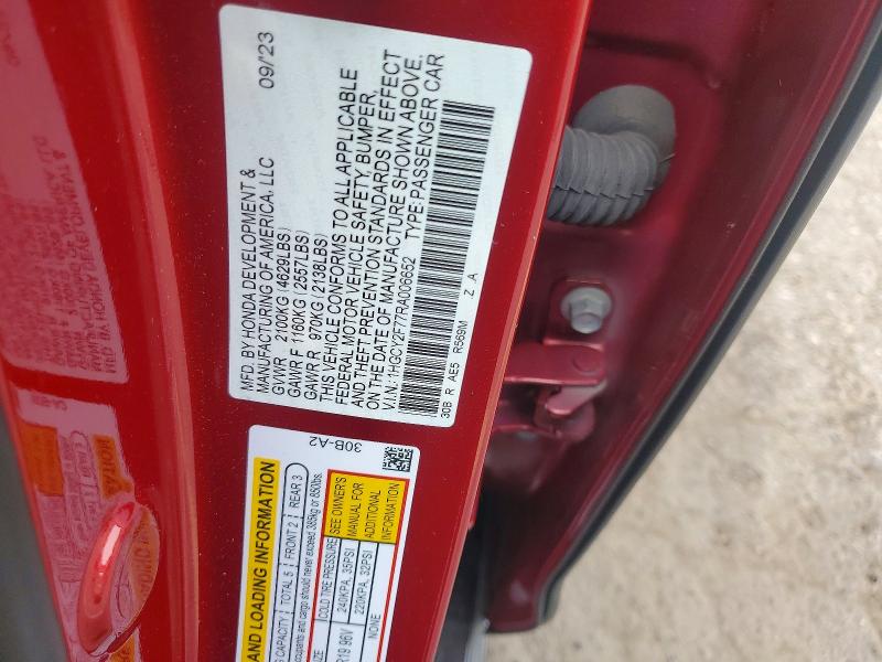 Продажа на аукционе авто 2024 Honda Accord, vin: 1HGCY2F77RA006652, номер лота: 67646216