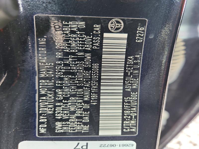 Продажа на аукционе авто 2015 Toyota Camry, vin: 4T1BF1FK5FU955086, номер лота: 68517496
