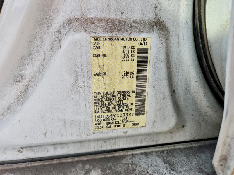 Aukcja sprzedaży 2015 Nissan Altima, vin: 1N4AL3AP6FC119337, numer aukcji: 68760366
