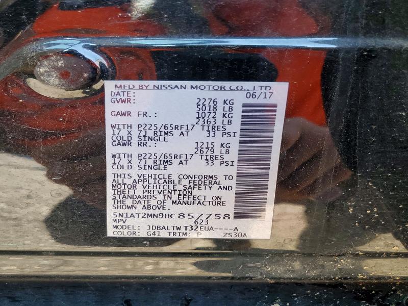 Aukcja sprzedaży 2017 Nissan Rogue, vin: 5N1AT2MN9HC857758, numer aukcji: 68937386