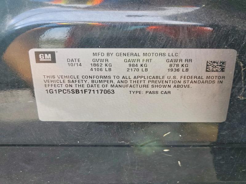 Продаж на аукціоні авто 2015 Chevrolet Cruze, vin: 1G1PC5SB1F7117063, номер лоту: 70184256