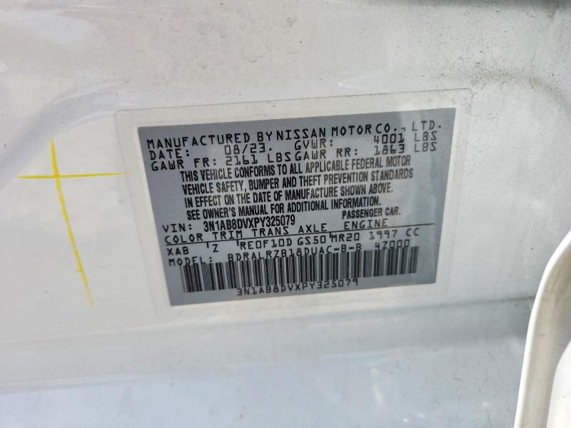 Aukcja sprzedaży 2023 Nissan Sentra, vin: 3N1AB8DVXPY325079, numer aukcji: 68395396