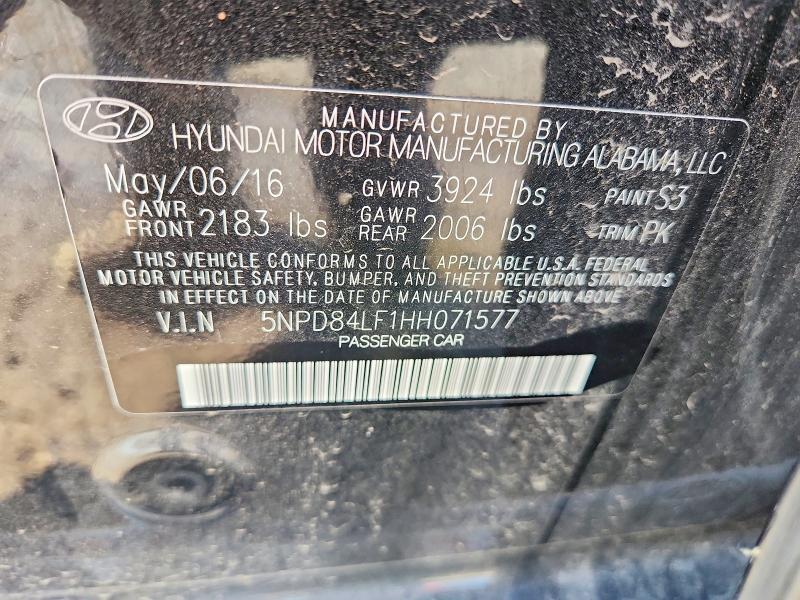 Продаж на аукціоні авто 2017 Hyundai Elantra, vin: 5NPD84LF1HH071577, номер лоту: 67447306