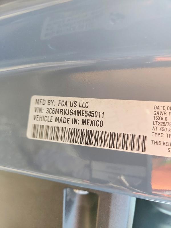Aukcja sprzedaży 2021 Ram Promaster 3500, vin: 3C6MRVJG4ME545011, numer aukcji: 66550226