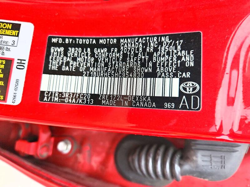 Aukcja sprzedaży 2017 Toyota Corolla, vin: 2T1BURHE5HC954830, numer aukcji: 66052146