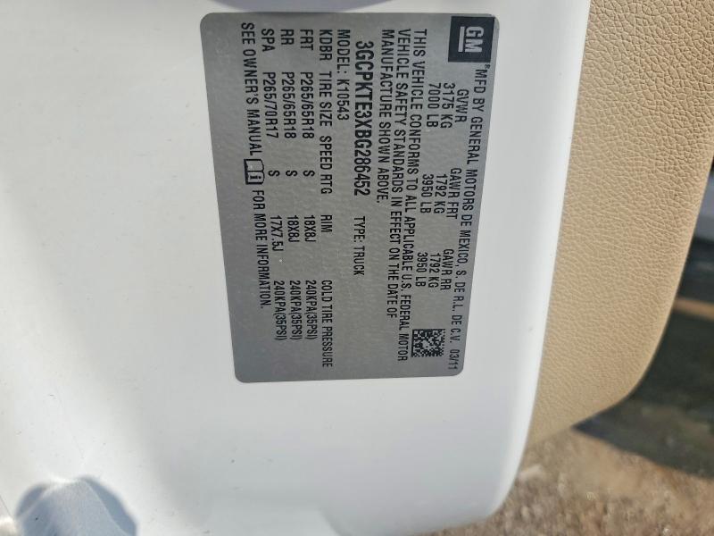 67830366 :رقم المزاد ، 3GCPKTE3XBG286452 vin ، 2011 Chevrolet Silverado مزاد بيع