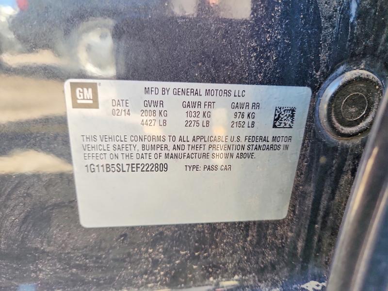 Продаж на аукціоні авто 2014 Chevrolet Malibu, vin: 1G11B5SL7EF222809, номер лоту: 68045396