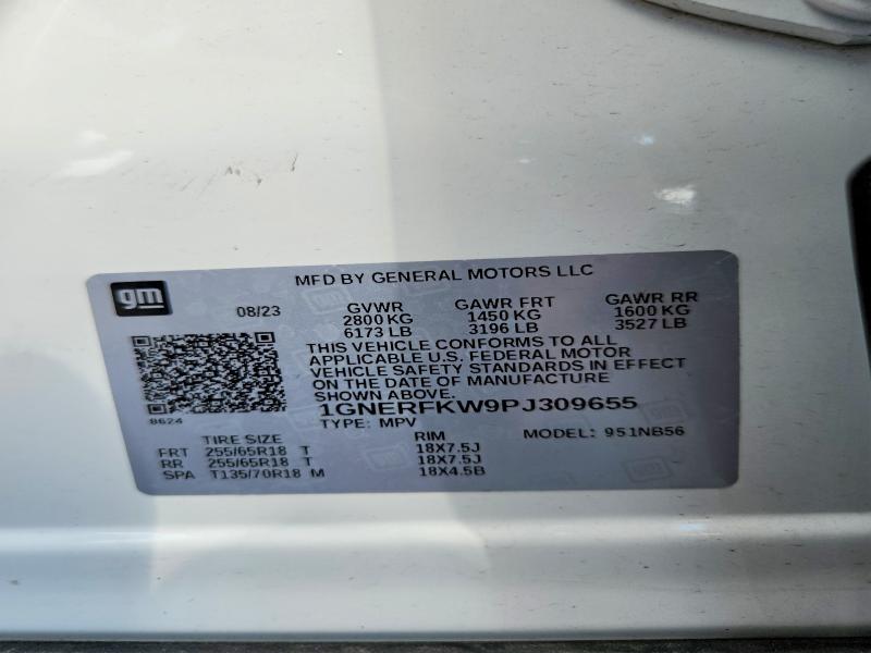 68371626 :رقم المزاد ، 1GNERFKW9PJ309655 vin ، 2023 Chevrolet Traverse مزاد بيع