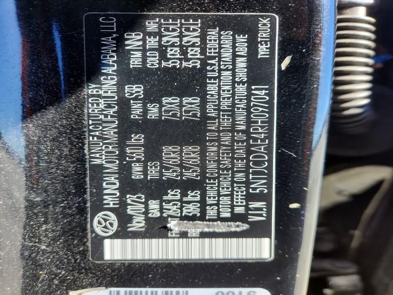 Aukcja sprzedaży 2024 Hyundai Santa Cruz, vin: 5NTJCDAE4RH097041, numer aukcji: 70609386