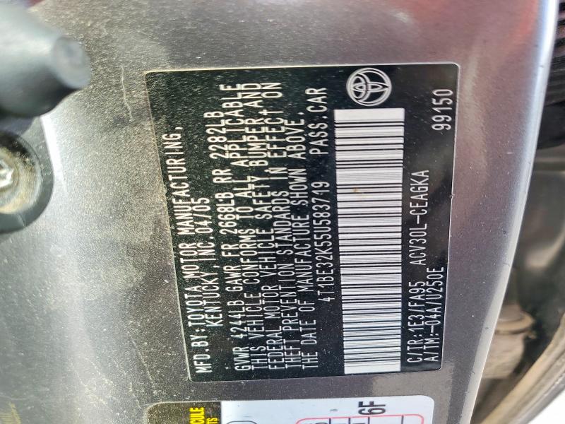 70326746 :رقم المزاد ، 4T1BE32K55U583719 vin ، 2005 Toyota Camry مزاد بيع