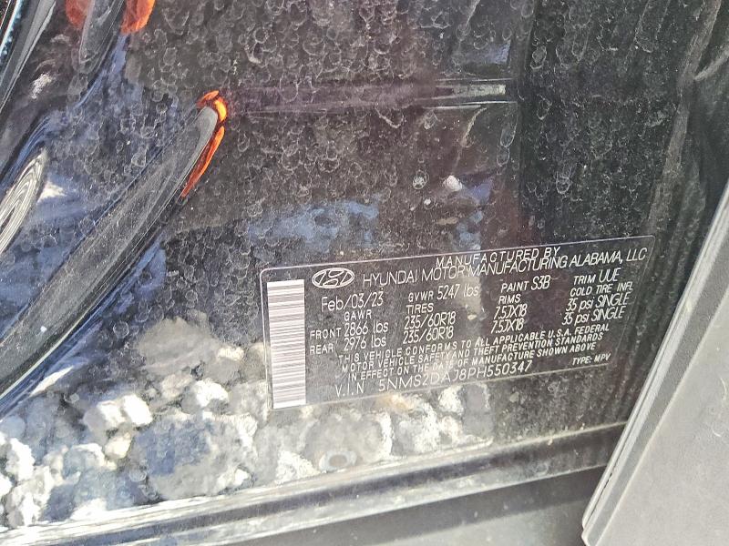 Aukcja sprzedaży 2023 Hyundai Santa Fe, vin: 5NMS2DAJ8PH550347, numer aukcji: 67140576