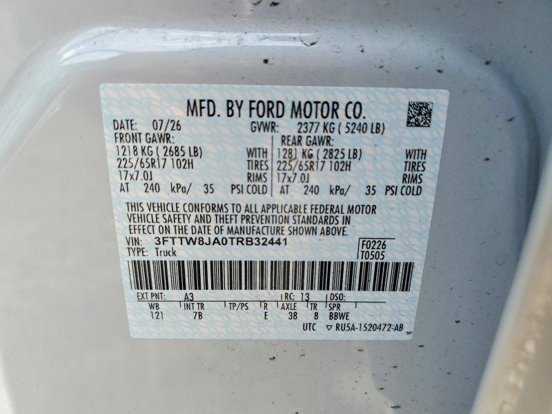 Продажа на аукционе авто 2026 Ford Maverick, vin: 3FTTW8JA0TRB32441, номер лота: 69249636