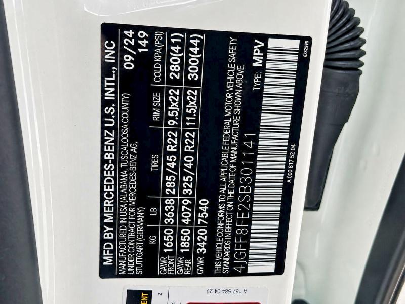 Aukcja sprzedaży 2025 Mercedes-benz Gls, vin: 4JGFF8FE2SB301141, numer aukcji: 67941526