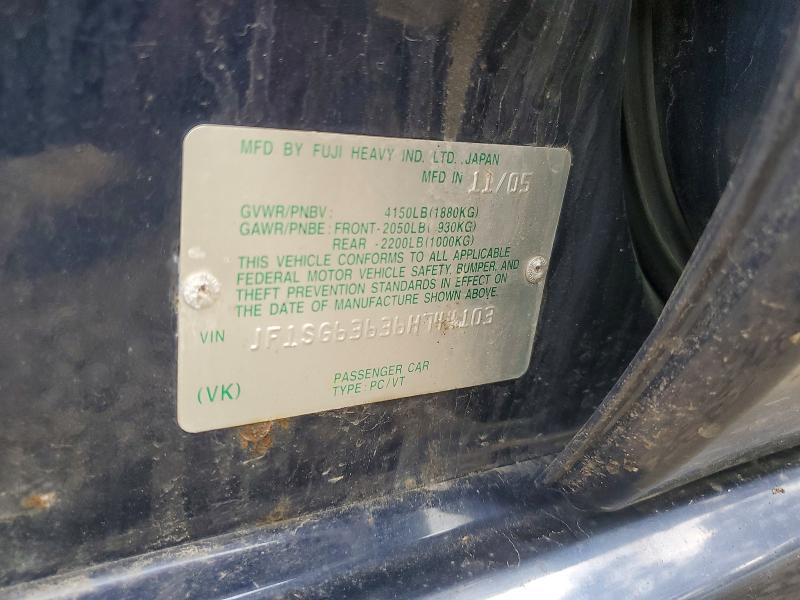 Aukcja sprzedaży 2006 Subaru Forester, vin: JF1SG63636H744103, numer aukcji: 71212426
