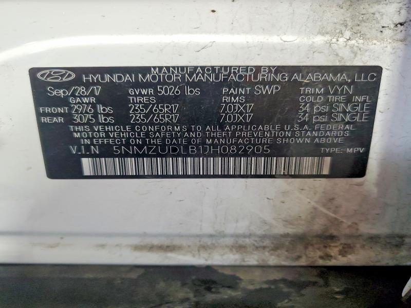 Aukcja sprzedaży 2018 Hyundai Santa Fe Sport, vin: 5NMZUDLB1JH082905, numer aukcji: 68297516