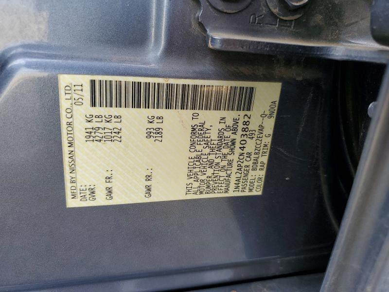 Продажа на аукционе авто 2012 Nissan Altima, vin: 1N4AL2AP2CN403882, номер лота: 68094316