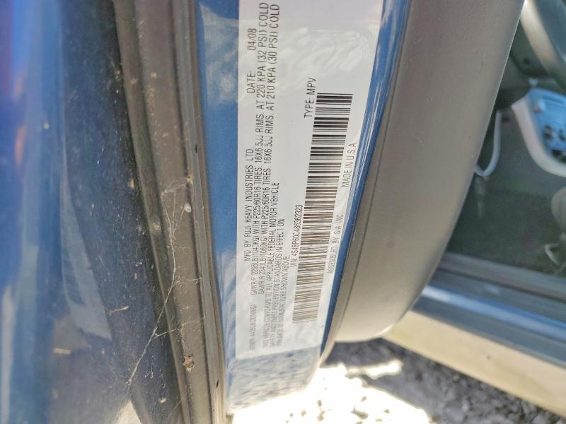 68199176 :رقم المزاد ، 4S4BP60C486362323 vin ، 2008 Subaru Outback مزاد بيع