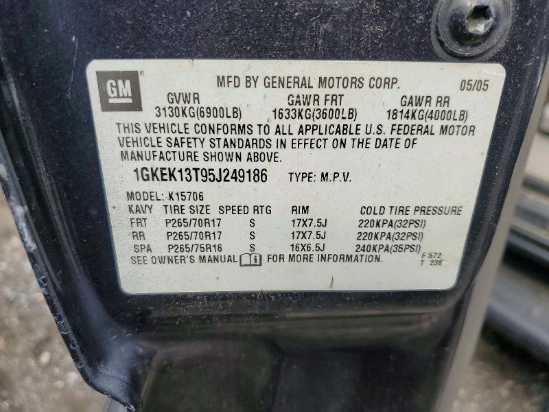Продаж на аукціоні авто 2005 Gmc Yukon, vin: 1GKEK13T95J249186, номер лоту: 68375906
