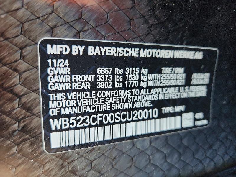 70697716 :رقم المزاد ، WB523CF00SCU20010 vin ، 2025 Bmw Ix مزاد بيع