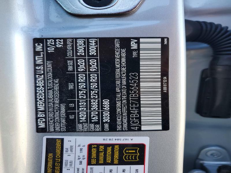 Aukcja sprzedaży 2026 Mercedes-benz Gle, vin: 4JGFB4FE7TB564523, numer aukcji: 68773426