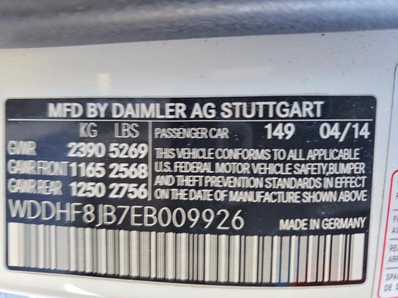 Aukcja sprzedaży 2014 Mercedes-benz E, vin: WDDHF8JB7EB009926, numer aukcji: 67480166