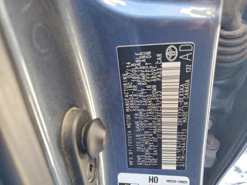 Продажа на аукционе авто 2014 Toyota Corolla, vin: 2T1BURHEXEC217523, номер лота: 69035206
