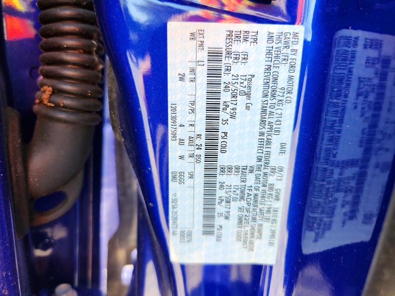 Auction sale of the 2014 Ford Focus, vin: 1FADP3F22EL165907, lot number: 70770116