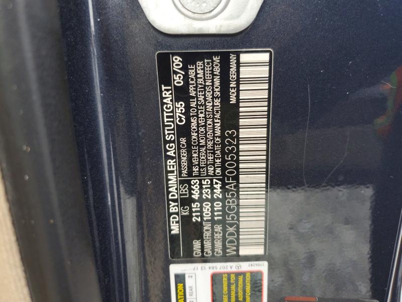 Aukcja sprzedaży 2010 Mercedes-benz E, vin: WDDKJ5GB5AF005323, numer aukcji: 64768176