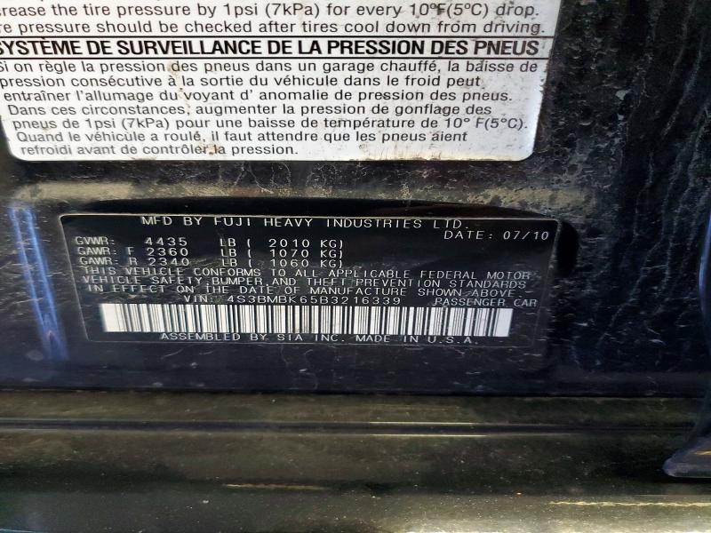 68980596 :رقم المزاد ، 4S3BMBK65B3216339 vin ، 2011 Subaru Legacy مزاد بيع