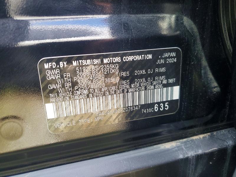 Продажа на аукционе авто 2024 Mitsubishi Outlander, vin: JA4J4VA82RZ076347, номер лота: 65811666