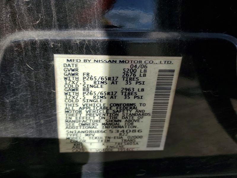68012926 :رقم المزاد ، 5N1AN08U86C534086 vin ، 2006 Nissan Xterra مزاد بيع