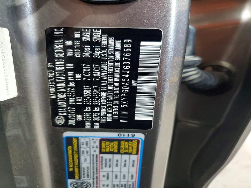Продаж на аукціоні авто 2018 Kia Sorento, vin: 5XYPGDA54JG376689, номер лоту: 68440556